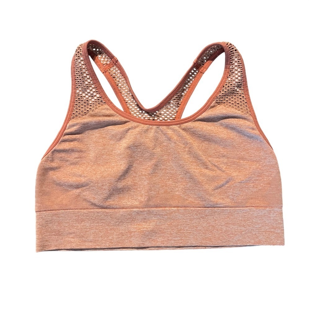 Pink Sport Victoria's Secret Racerback Mesh Sports Bra Peach Small (0904)